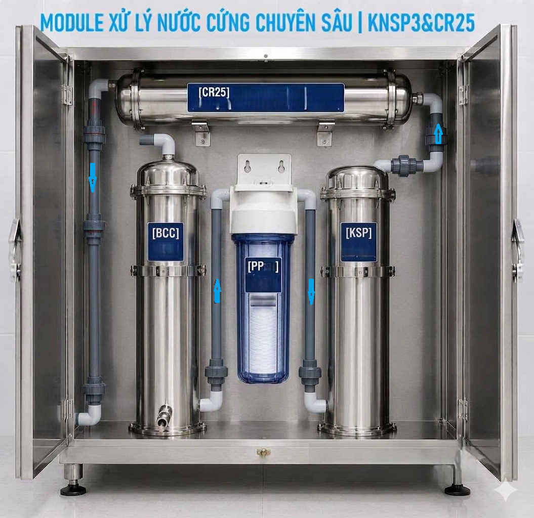 Xử lý nước cứng KNSP3&CR25