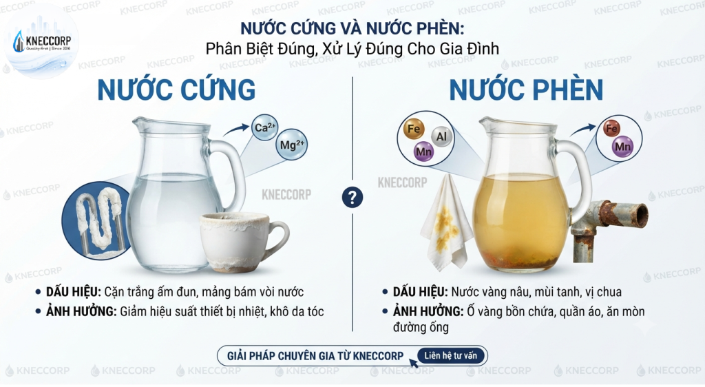 phân biệt nước cứng,phèn